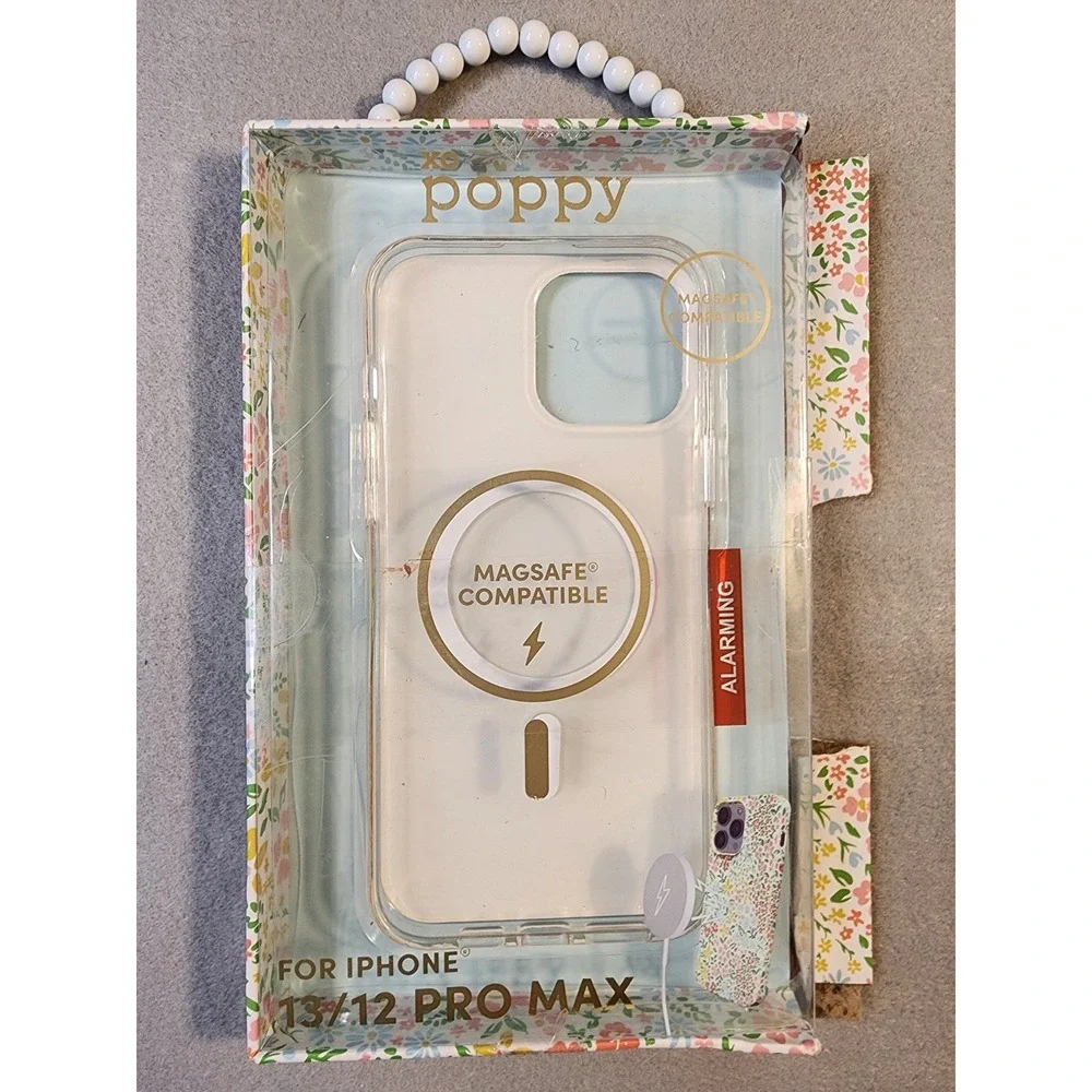 XO Poppy Phone Case iPhone 13/12 Pro Max Clear New MagSafe Compatible Slim